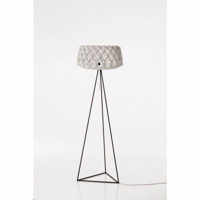 Pilke 60 tripod golvlampa, vit/svart