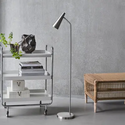 Precise golvlampa, silver, höjd 124 cm, E14 – House Doctor - Vardagsrum - Design - Metall - Med en ljuskälla