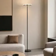 Raymond LED-golvlampa, 180 cm, svart, metall, CCT – Lucande - Vardagsrum - Modern - Med en ljuskälla