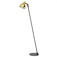 Rotaliana - Golvlampa Luxy F0 Glam, svart/guld, glasskärm