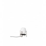 Santa&Cole - Cesta Metálica Bordslampa w/o Handle Stainless Steel/White Opal GlassSanta&