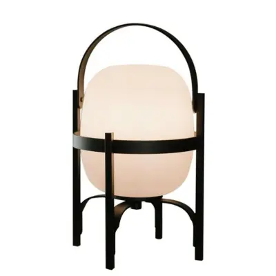 Santa&Cole - Cestita Alubat Portable Bordslampa IP65 Svart