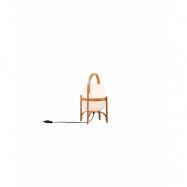 Santa&Cole - Cestita Bordslampa Wood/White Opal Glass