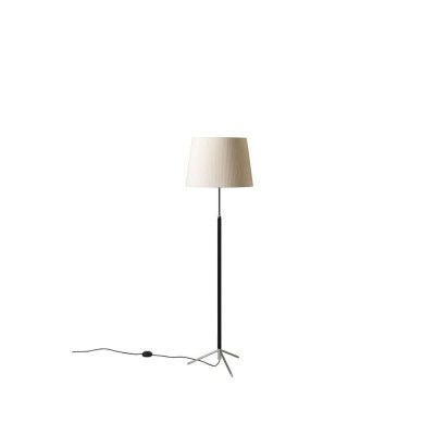 Santa&Cole - Pie de Salón G1 golvlampa krom/beige, Ø40 cm