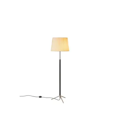 Santa&Cole - Pie de Salón G1 golvlampa krom/beige, Ø40 cm