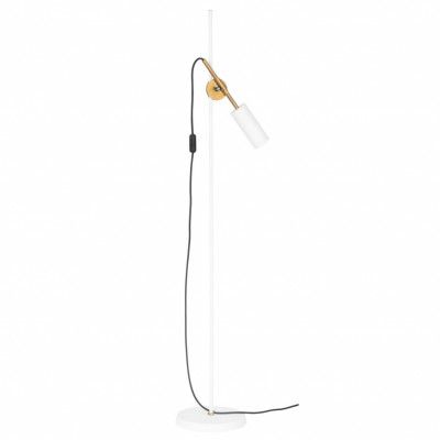 Stav golvlampa, vit/råmässing 140cm