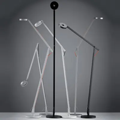 String F1 Golvlampa DTW Matt White/Black String F1 DTW Rotaliana - Vardagsrum - Design - Metall - Med en ljuskälla