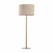 TK Deva golvlampa - naturtyg/furu och svart stål