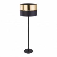 TK Hilton golvlampa - guldmetall och svart tyg