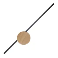 TK Java li LED vägglampa - naturlig ekfanér och svart metall