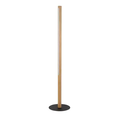 TK Rollo LED golvlampa - naturligt trä och svart metall