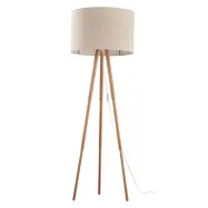 TK Tokyo golvlampa - naturligt linne och naturligt furu