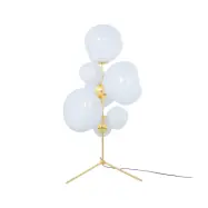 Tom Dixon Melt Chandelier golvlampa LED 175 cm Opal-gold