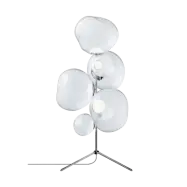 Tom Dixon Melt Chandelier golvlampa LED 175 cm Opal-silver