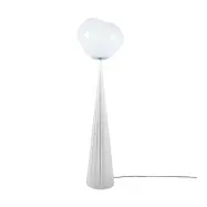 Tom Dixon Melt Cone fat golvlampa LED 174,5 cm Opal-silver