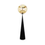 Tom Dixon Mirror Ball fat golvlampa LED 175,5 cm Gold