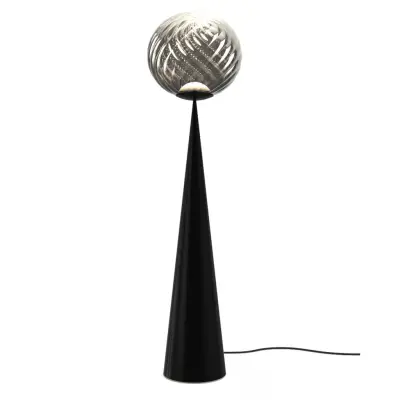 Tom Dixon Whirl Cone Fat Floor Silver/Black LED UN