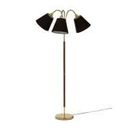 Tullgarn golvlampa trearmad, mässing/valnöt 145cm