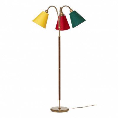 Tullgarn golvlampa trearmad, oxid/valnöt 145cm