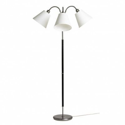 Tullgarn golvlampa trearmad, råjärn/svart 145cm