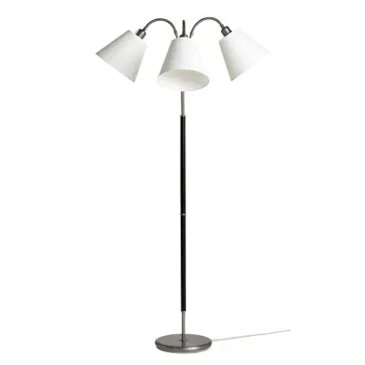Tullgarn golvlampa trearmad, råjärn/svart 145cm