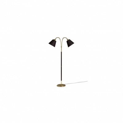 Tullgarn golvlampa tvåarmad, mässing/svart 145cm