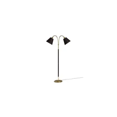 Tullgarn golvlampa tvåarmad, mässing/svart 145cm