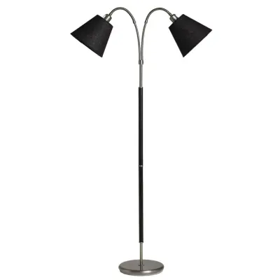 Tullgarn golvlampa tvåarmad, råjärn/svart 145cm