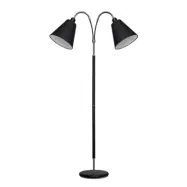 Tullgarn Golvlampa tvåarmad, svart 145cm