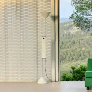 Twist golvlampa, vit, 200 cm, dimbar, höjdjusterbar – HAY - Vardagsrum - Design - Aluminium - Med lampskärm