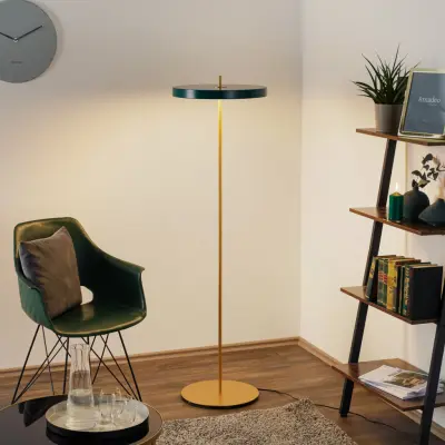 Asteria golvlampa Forest Green – UMAGE Asteria Floor - Vardagsrum - Design - Metall - Med lampskärm