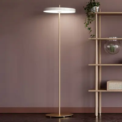 Asteria golvlampa Pearl White – UMAGE Asteria Floor - Vardagsrum - Design - Metall - Med lampskärm
