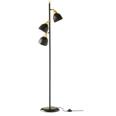 Urban Triple Floor Lamp , Matt Real Black