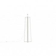 VENTURE DESIGN Avspark golvlampa - glas och vitt stål