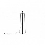 VENTURE DESIGN Avspark golvlampa - vitt glas och svart stål