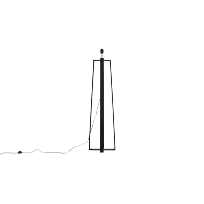 VENTURE DESIGN Avspark golvlampa - vitt glas och svart stål