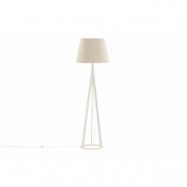 VENTURE DESIGN Kona golvlampa - linne och vitt gummiträ