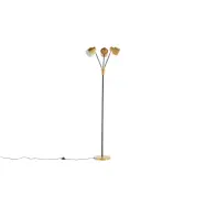 VENTURE DESIGN Vifta golvlampa - mässing och svart stål