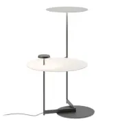Vibia - Platt LED-golvlampa 90 cm grå L1, dimbar