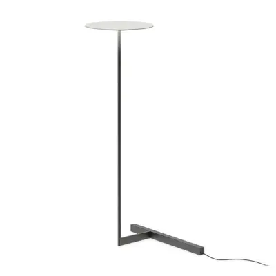 Vibia - Platt LED-golvlampa 96 cm grå L1, dimbar