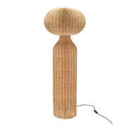 VILLA COLLECTION Vinka golvlampa, rund - naturrotting