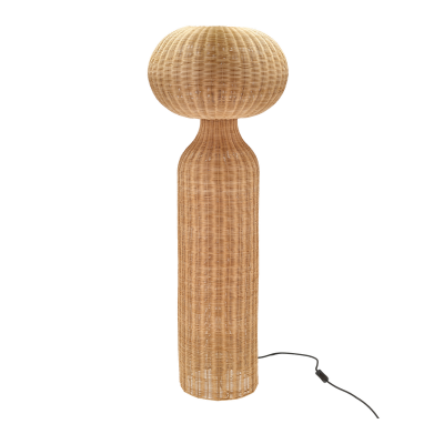 VILLA COLLECTION Vinka golvlampa, rund - naturrotting