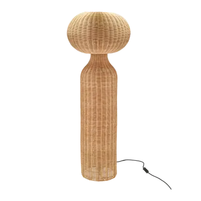 VILLA COLLECTION Vinka golvlampa, rund - naturrotting