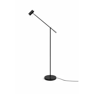 Vintage by Bright 1-2-3 Cato Golvlampa från Belid – Svart&Stål