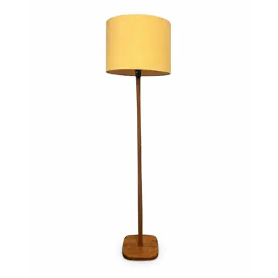 Vintage by Bright 1-2-3 Golvlampa Brun/Gul, Trä&Textil 145cm