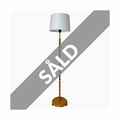 Vintage Golvfot, ek/mässing