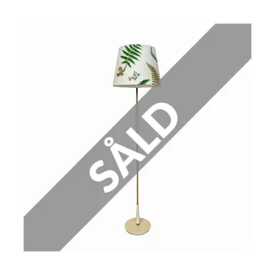 Vintage Golvfot mässing/vit