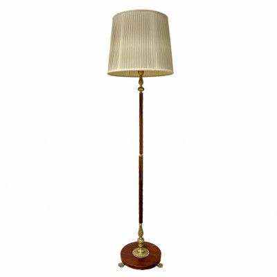 Vintage Golvlampa m. mässingtassar