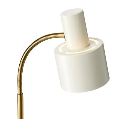 VOGUE golvlampa, beige, höjd 143 cm, metall, E27 – Halo Design - Vardagsrum - Vintage / retro - Med en ljuskälla