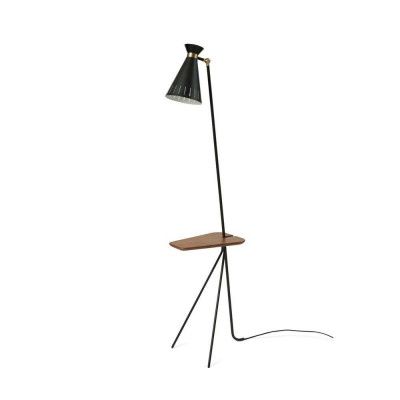 Warm Nordic - Cone Golvlampa w/Bord Black Noir
